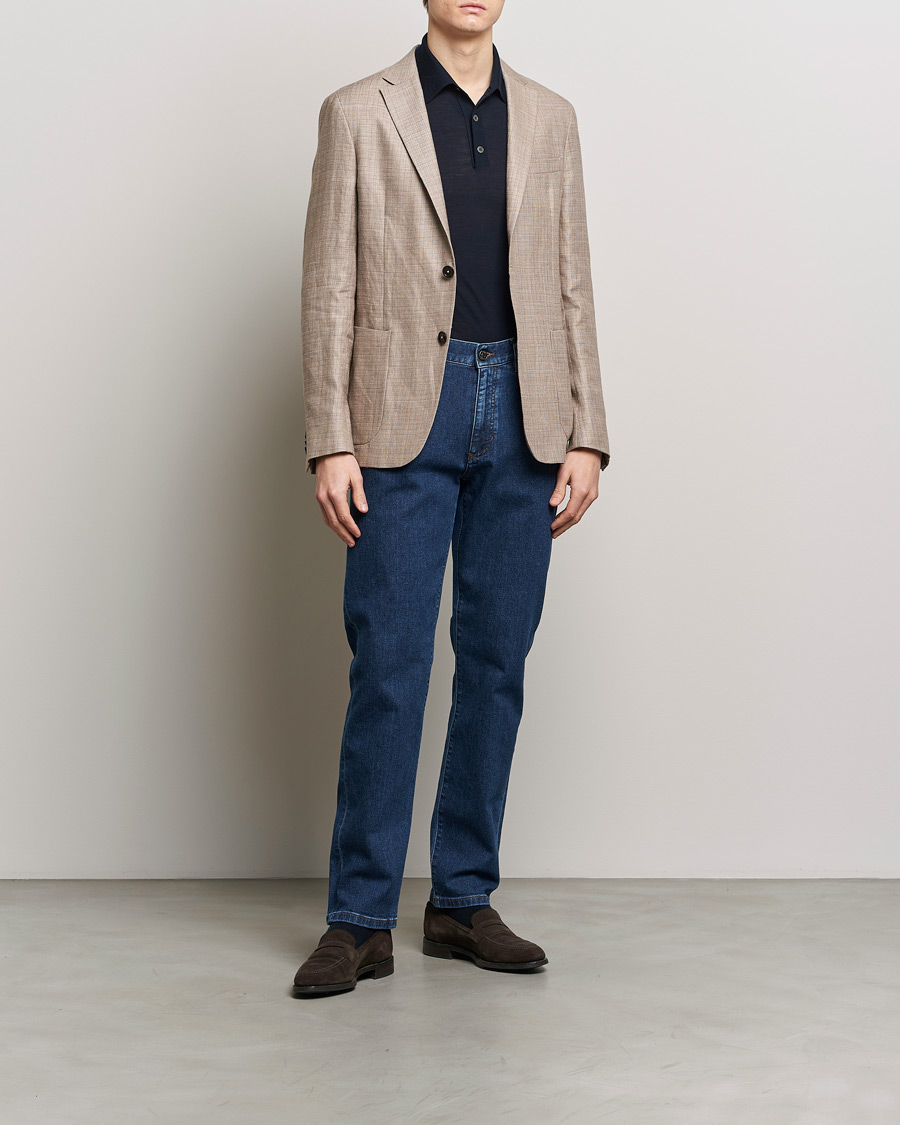 Homme | Blazers | Zegna | Unconstructed Linen Blend Blazer Brown