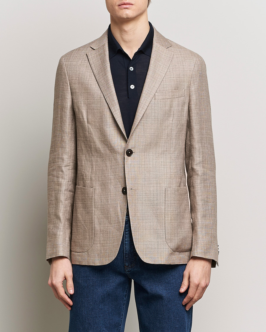 Homme | Blazers | Zegna | Unconstructed Linen Blend Blazer Brown