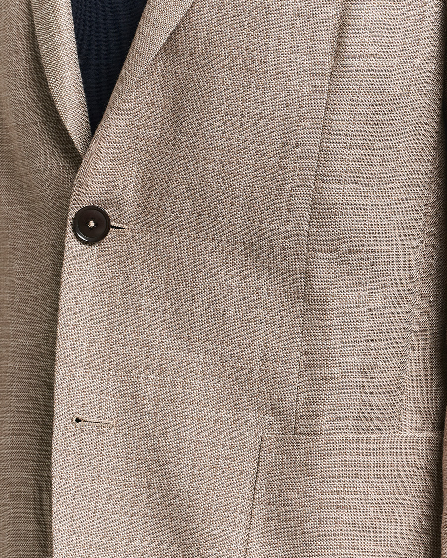 Homme | Blazers | Zegna | Unconstructed Linen Blend Blazer Brown