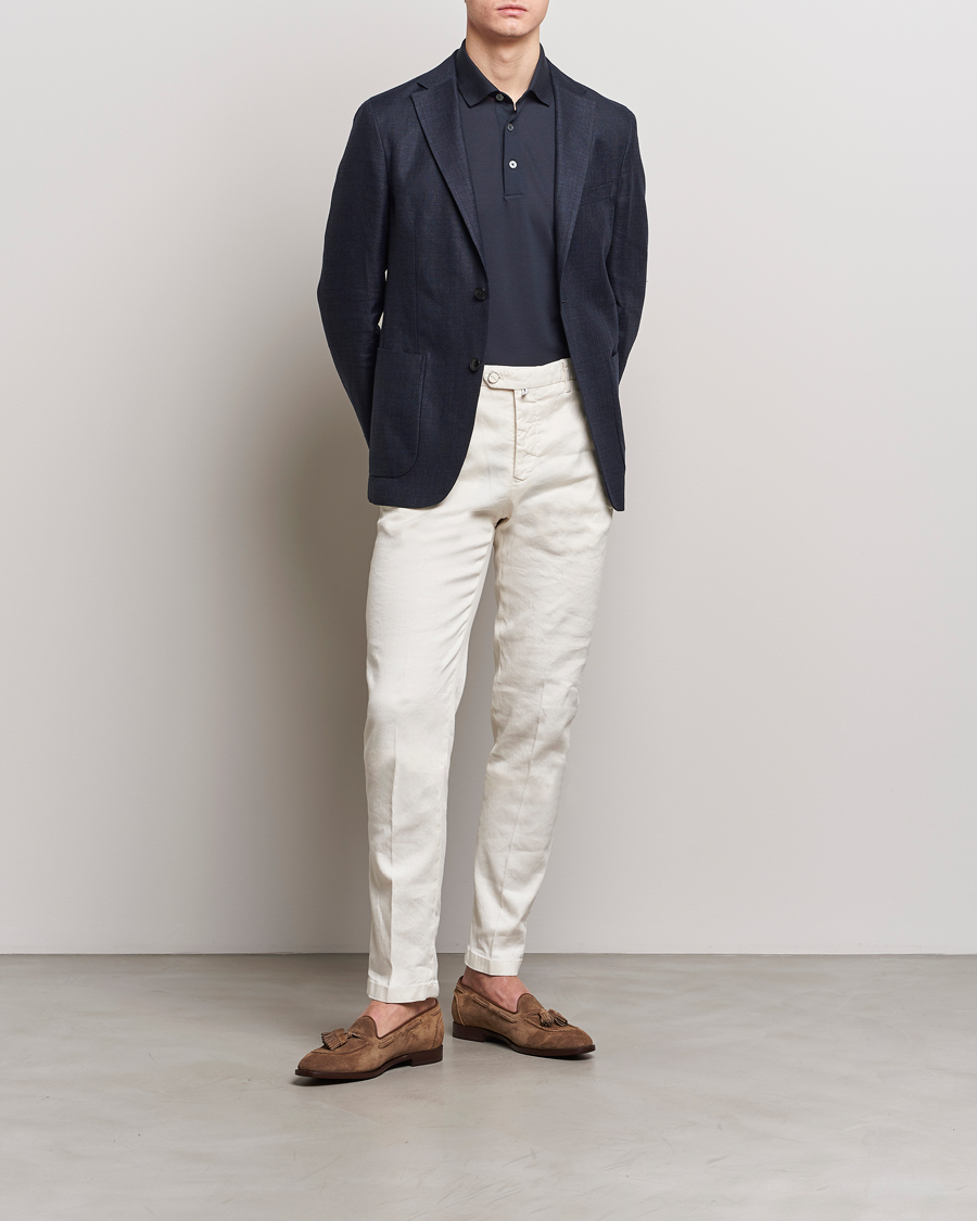 Homme | Blazers | Zegna | Unconstructed Linen Blend Blazer Navy
