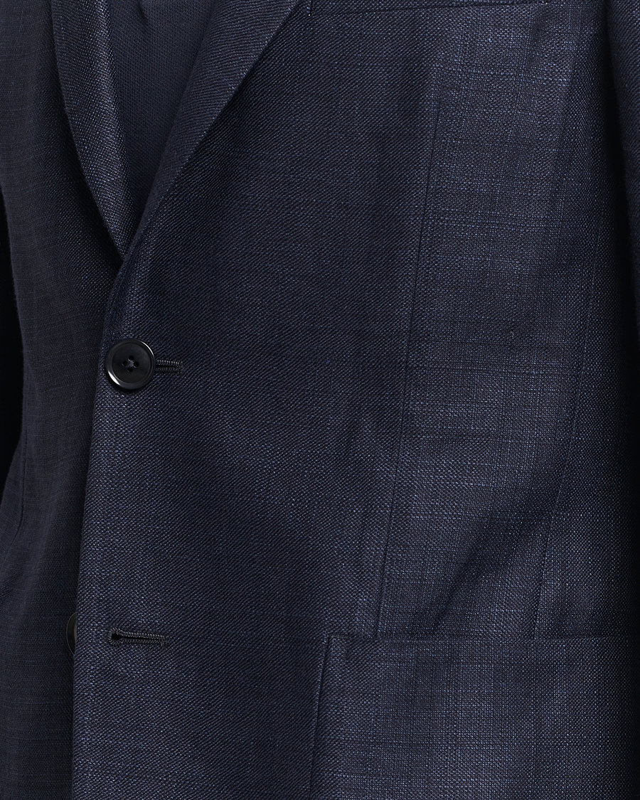 Homme | Blazers | Zegna | Unconstructed Linen Blend Blazer Navy