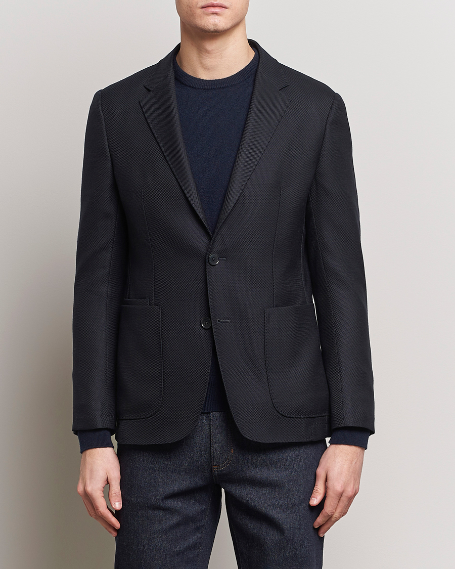Homme | Sections | Zegna | Unconstructed Wool Blazer Navy
