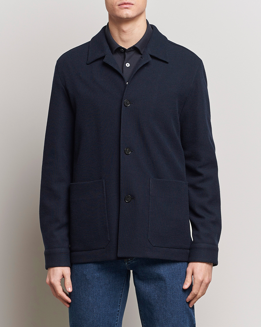 Homme | Sections | Zegna | Wool Chore Jacket Navy