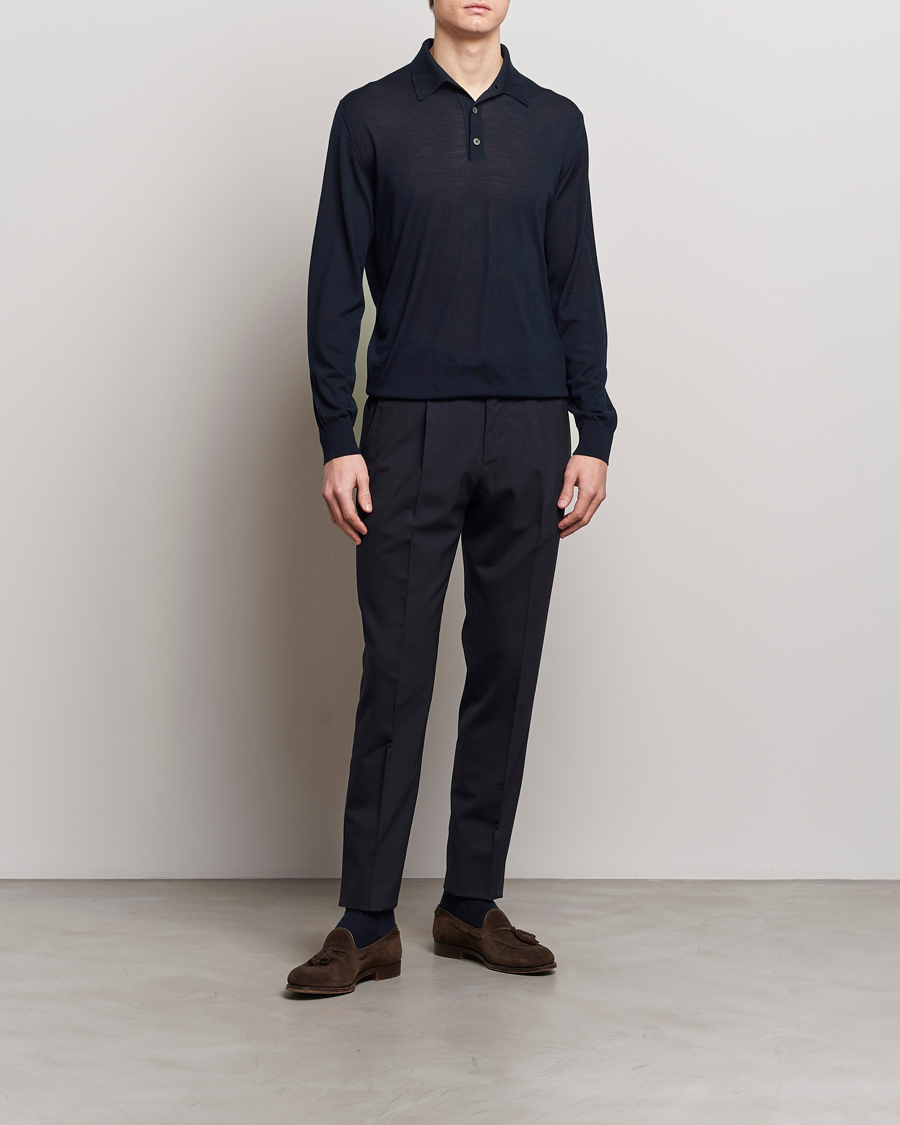 Homme | Pulls Et Tricots | Zegna | High Performance Wool Polo Navy