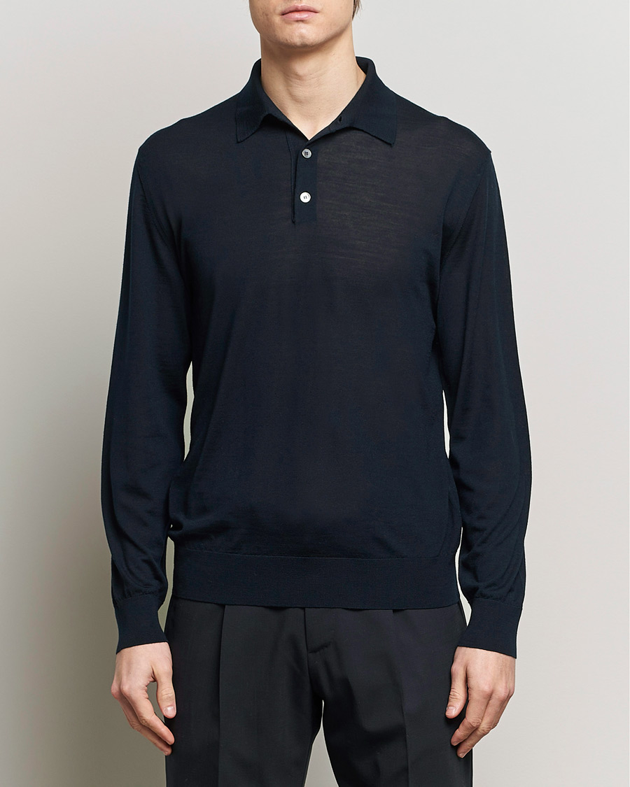 Homme | Sections | Zegna | High Performance Wool Polo Navy