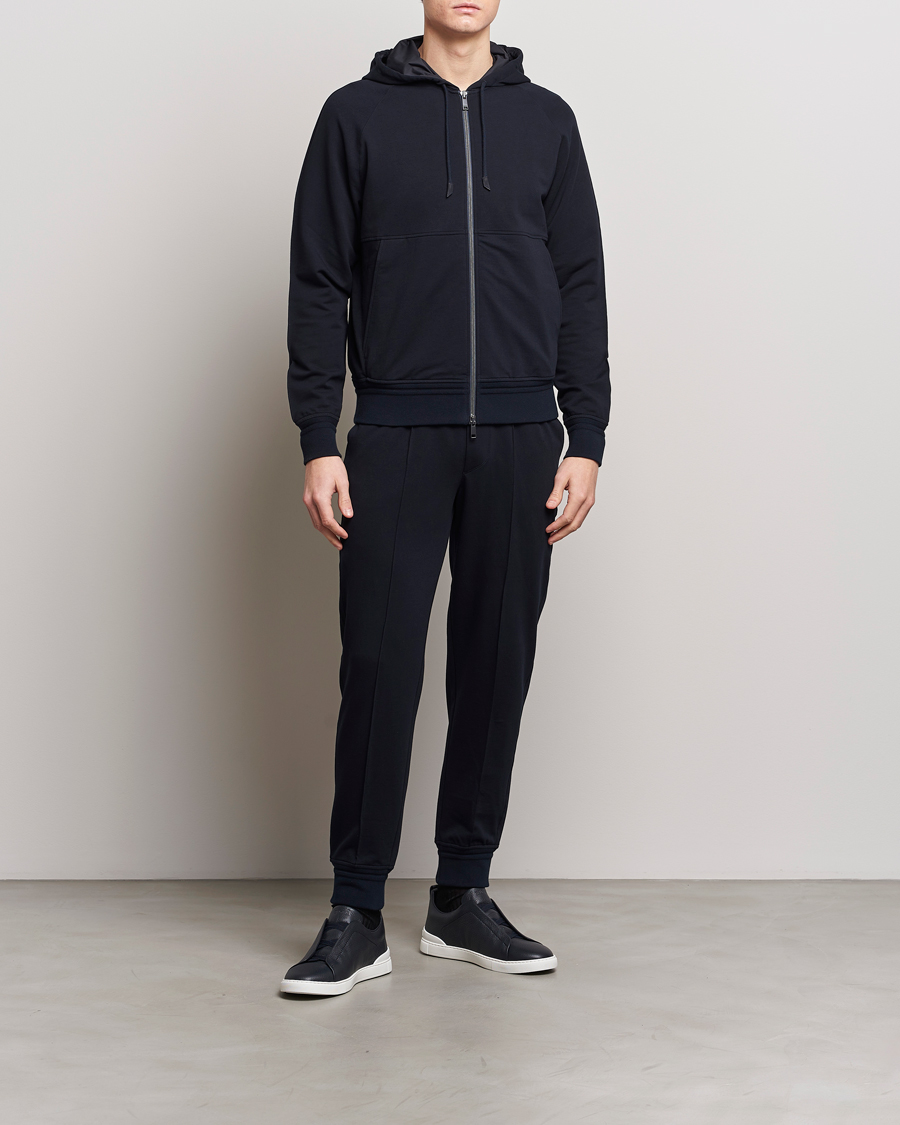 Homme | Pantalons | Zegna | Cotton Stretch Joggers Navy