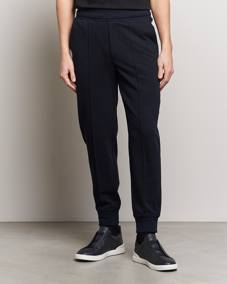 Homme | Sections | Zegna | Cotton Stretch Joggers Navy
