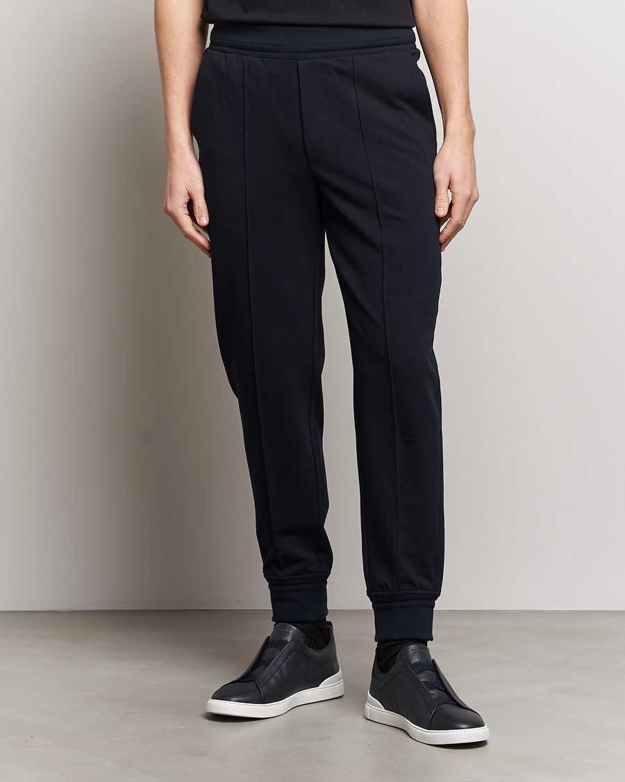 Homme | Pantalons | Zegna | Cotton Stretch Joggers Navy