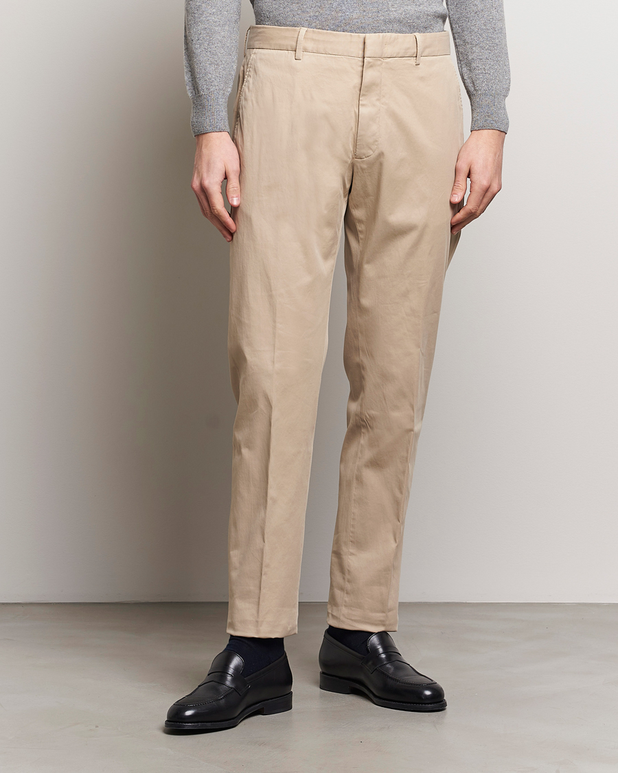 Homme | Sections | Zegna | Premium Cotton Chinos Beige
