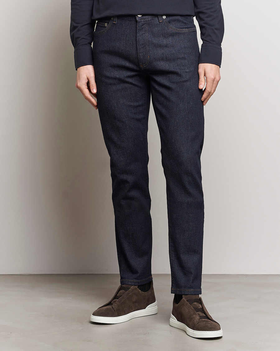 Homme | Jeans | Zegna | Slim Fit 5-Pocket Jeans Dark Indigo