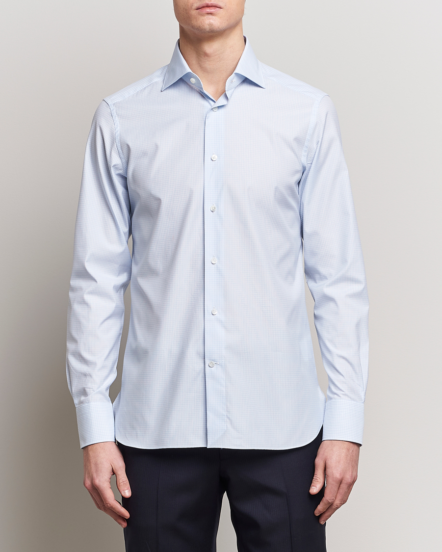 Homme | Chemises | Zegna | Slim Fit Dress Shirt Light Blue Check