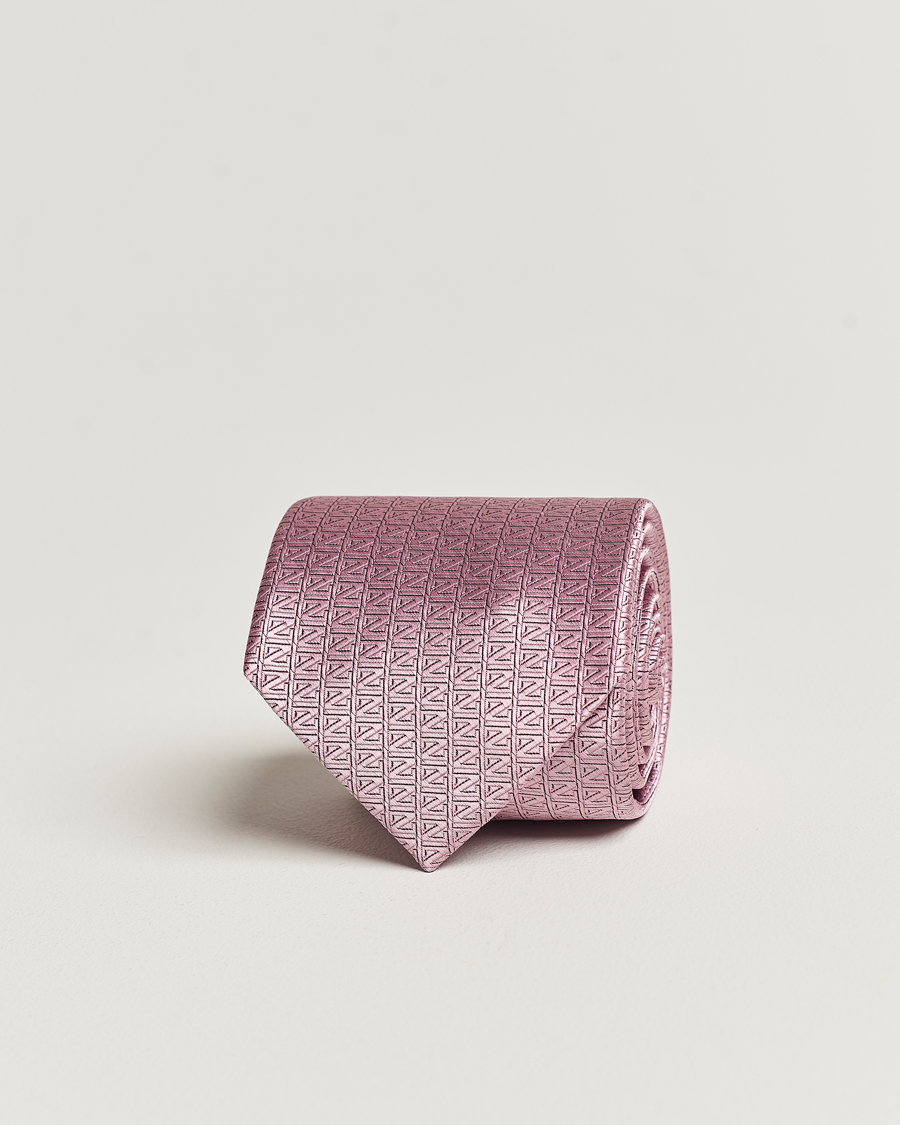Homme | Zegna Monogram Silk Tie Pink | Zegna | Monogram Silk Tie Pink