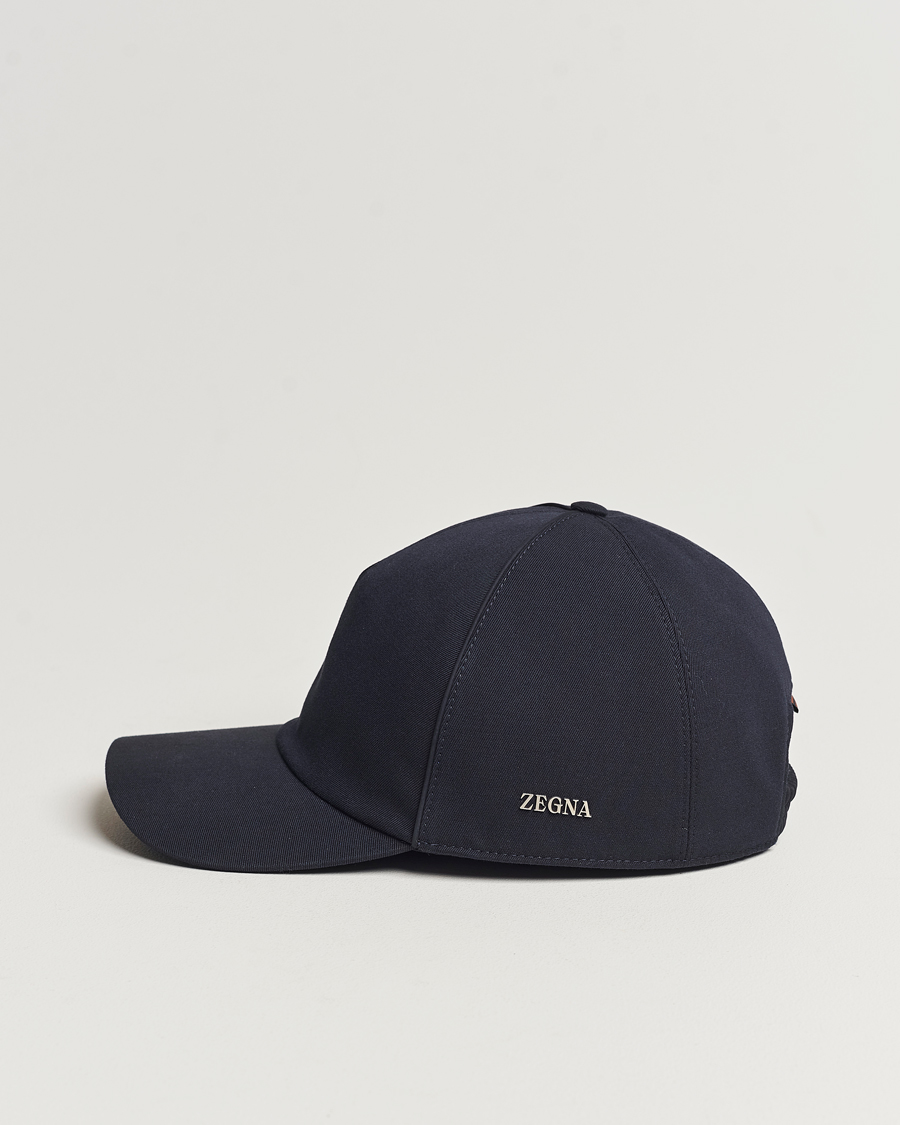Homme | Zegna Cotton/Wool Baseball Cap Navy | Zegna | Cotton/Wool Baseball Cap Navy