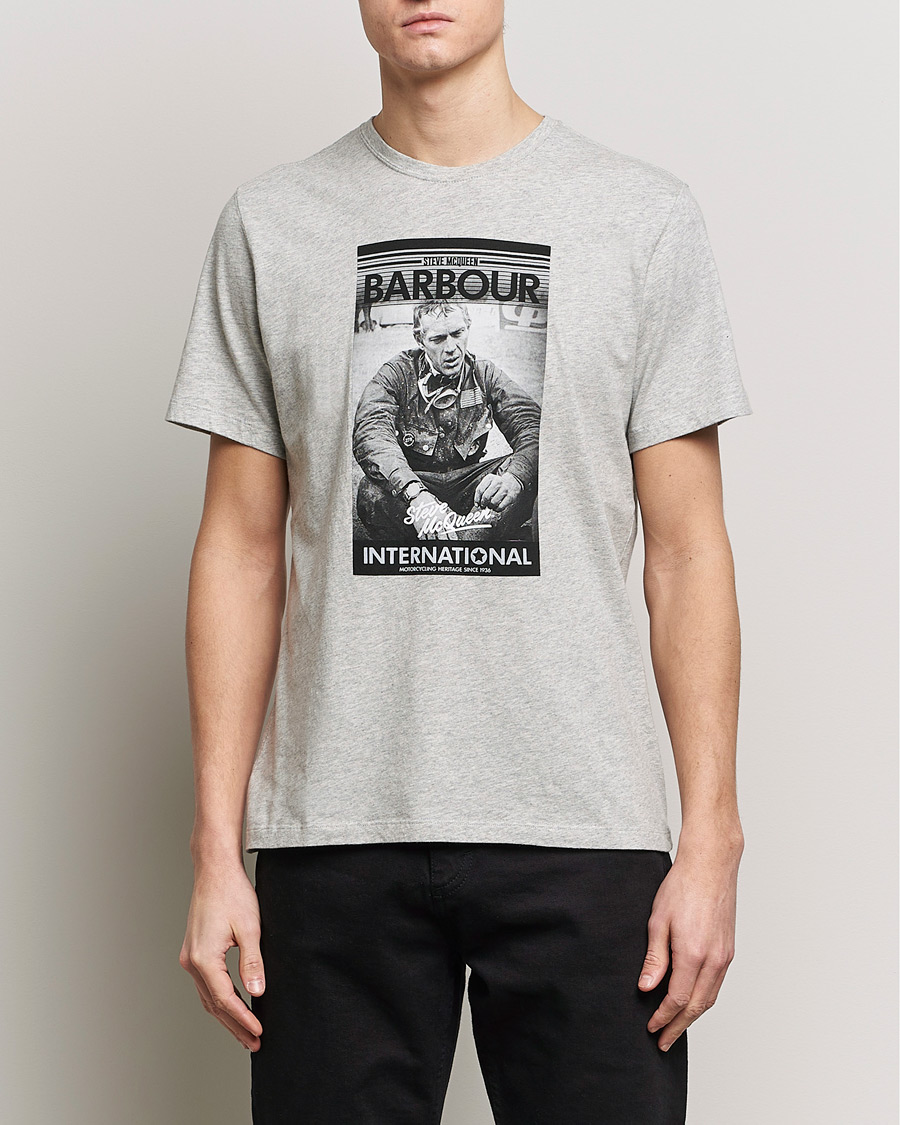 Herre | Barbour | Barbour International | Mount Steve McQueen T-Shirt Grey Marl