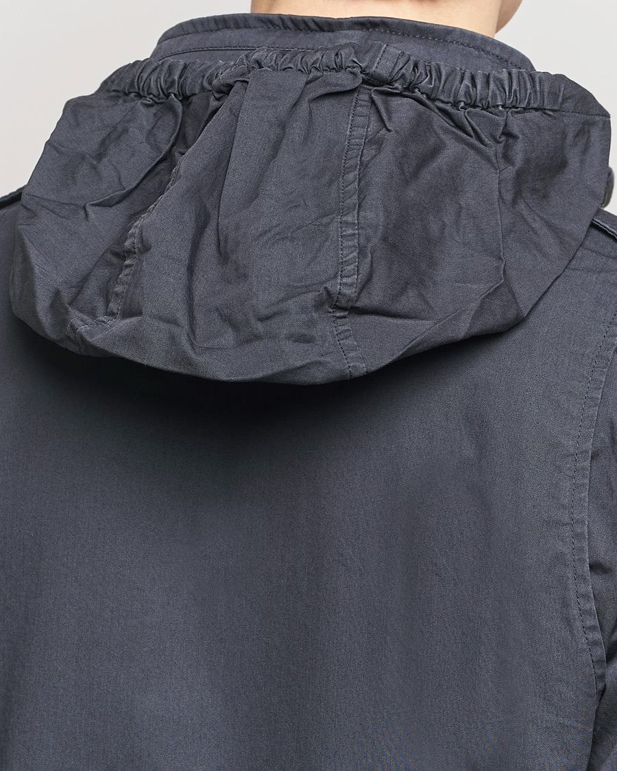 Homme | Manteaux Et Vestes | Herno | Washed Cotton Field Jacket Navy