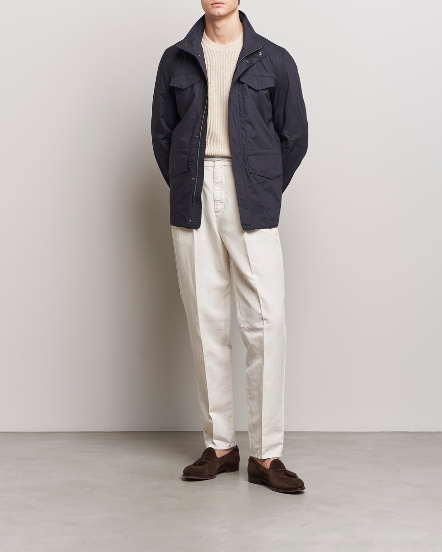 Homme | Manteaux Et Vestes | Herno | Lightwieght Cotton Field Jacket Navy