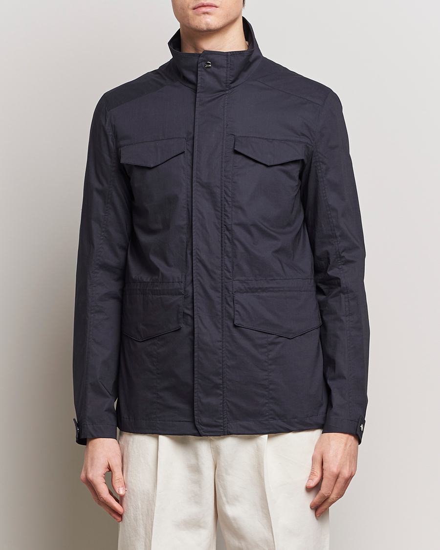 Homme | Vestes Formelles | Herno | Lightwieght Cotton Field Jacket Navy