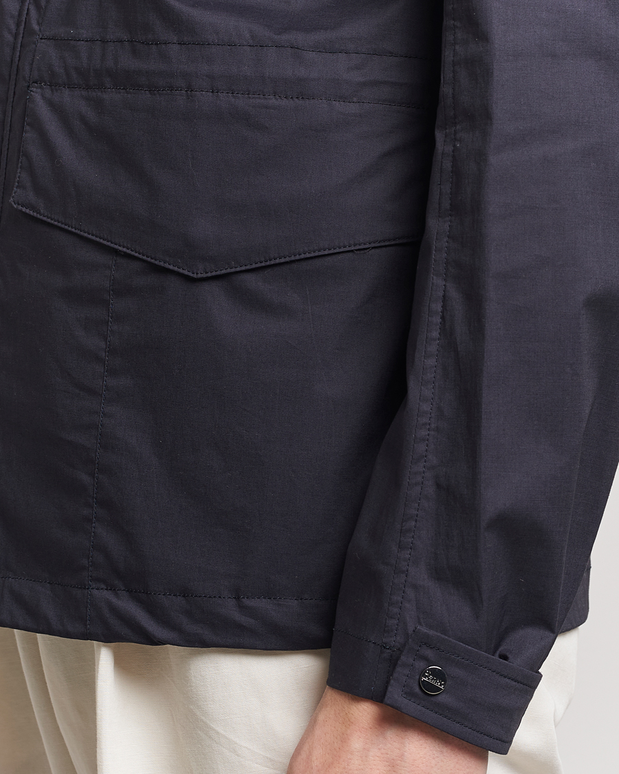 Homme | Manteaux Et Vestes | Herno | Lightwieght Cotton Field Jacket Navy