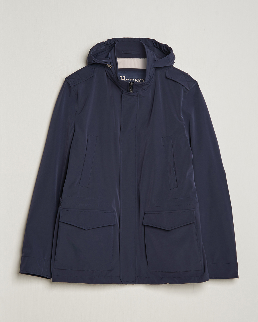 Homme | Manteaux Et Vestes | Herno | Field Jacket Navy