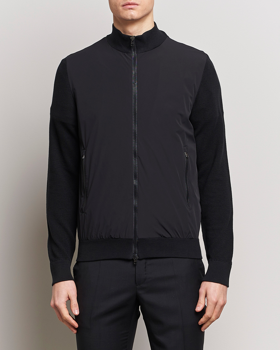 Homme | Manteaux Et Vestes | Herno | Hybrid Knit Jacket Black