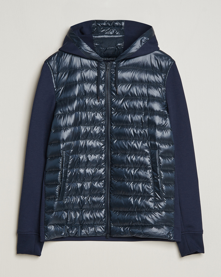 Homme | Manteaux Et Vestes | Herno | Hybrid Hooded Zip Jacket Navy