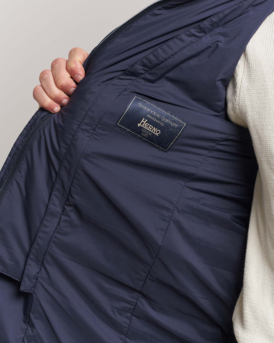 Homme | Manteaux Et Vestes | Herno | Nuage Matt Nylon Blazer Navy