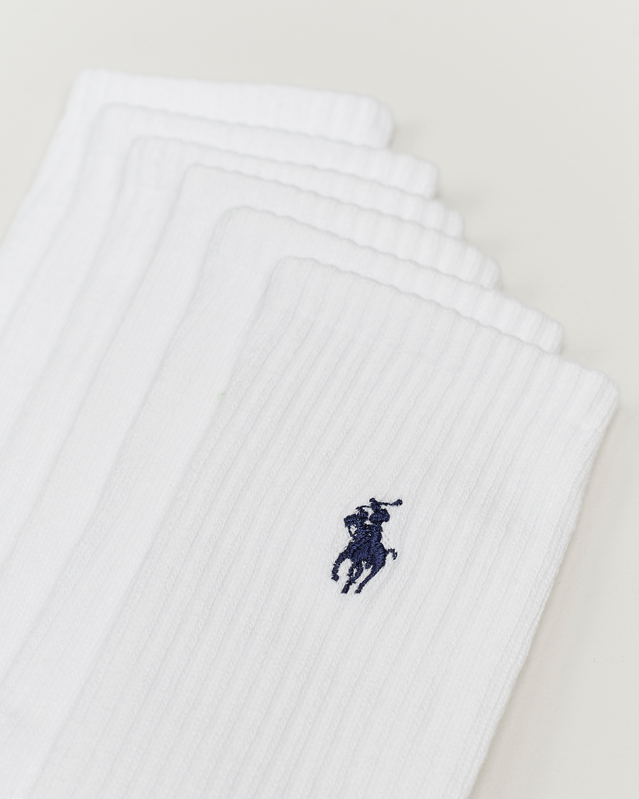 Homme | Sous-Vêtements Et Chaussettes | Polo Ralph Lauren | Polo Ralph Lauren6-Pack Sport Crew SockWhite