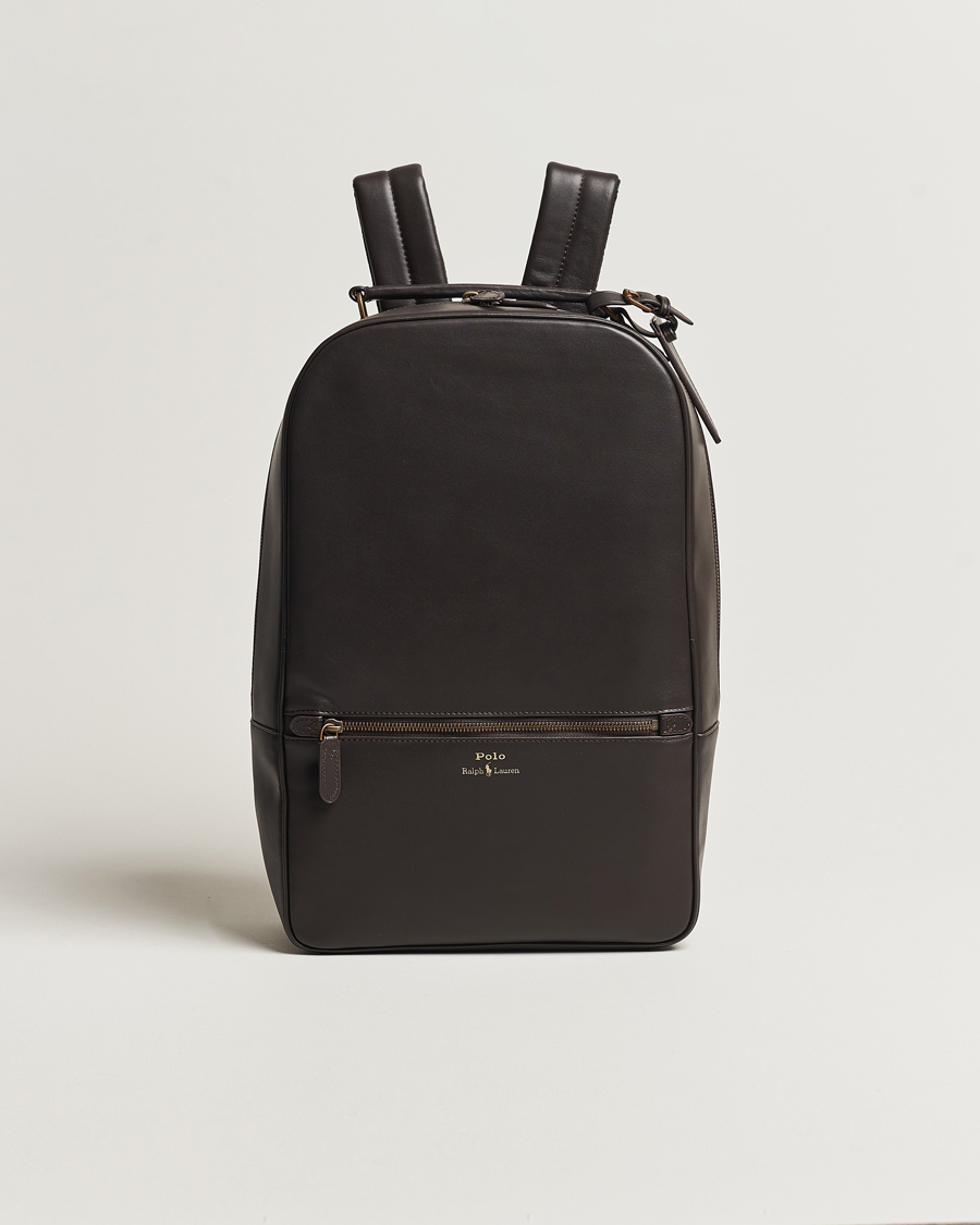 Homme | Polo Ralph Lauren Leather Backpack Dark Brown | Polo Ralph Lauren | Leather Backpack Dark Brown