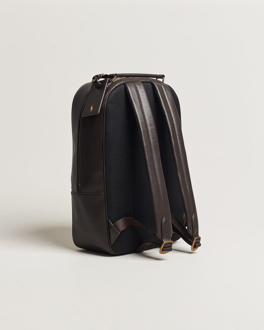 Homme | Polo Ralph Lauren Leather Backpack Dark Brown | Polo Ralph Lauren | Leather Backpack Dark Brown