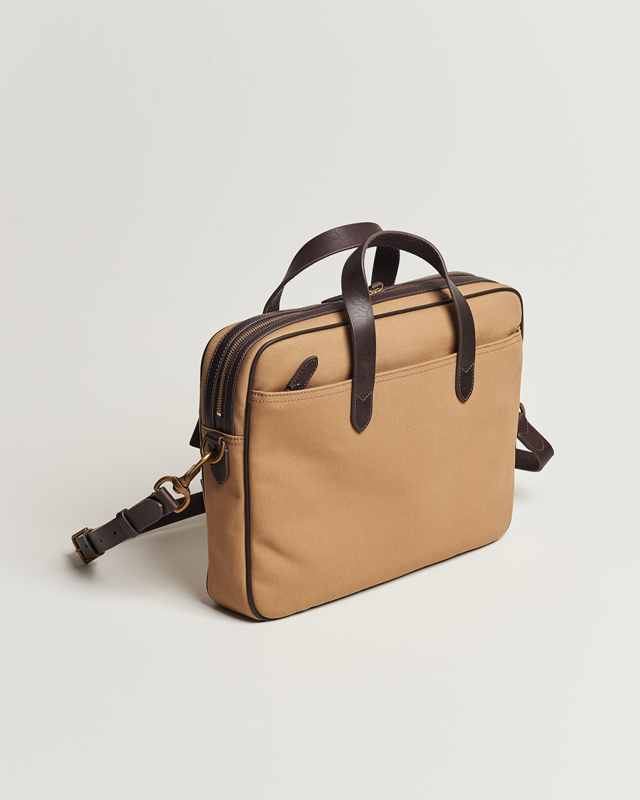 Homme | Polo Ralph Lauren Canvas/Leather Computer Bag Tan | Polo Ralph Lauren | Canvas/Leather Computer Bag Tan