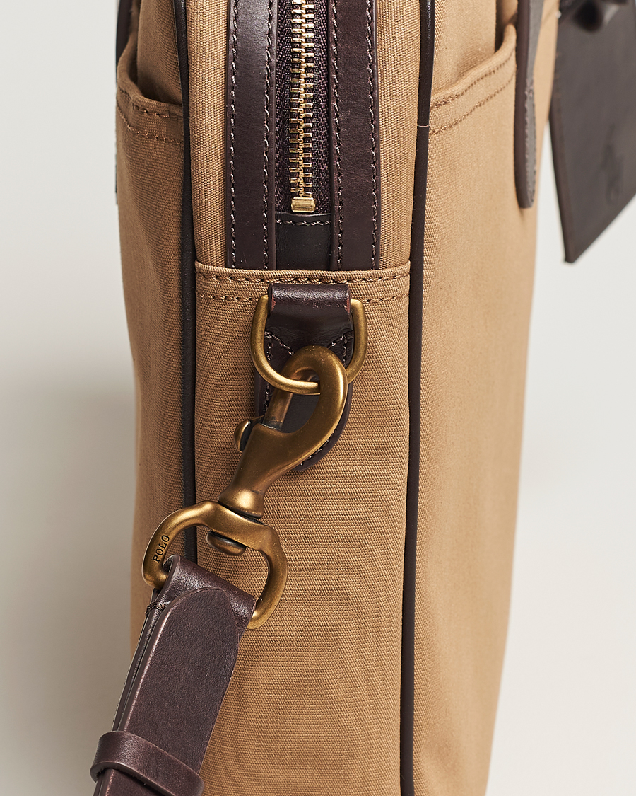 Homme | Polo Ralph Lauren Canvas/Leather Computer Bag Tan | Polo Ralph Lauren | Canvas/Leather Computer Bag Tan