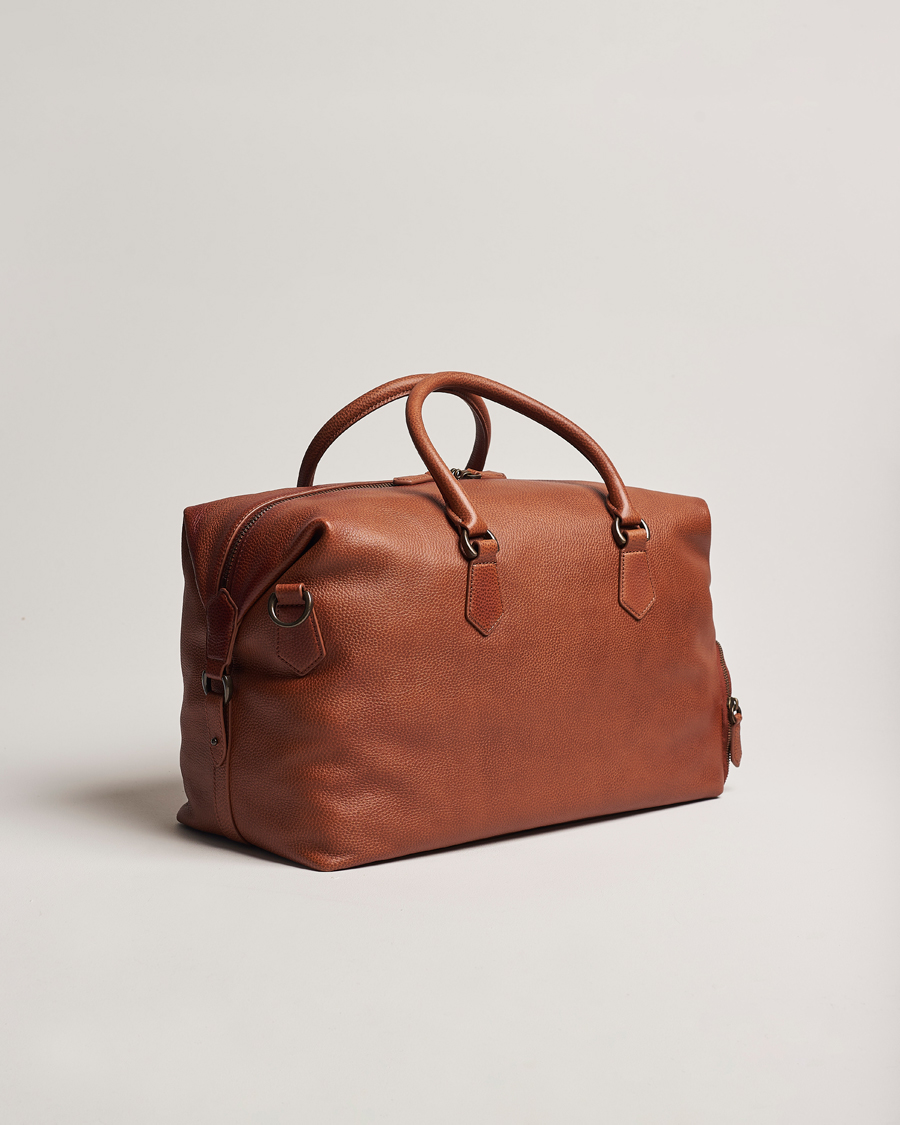 Homme |  | Polo Ralph Lauren | Pebble Leather Duffle Bag Saddle Brown