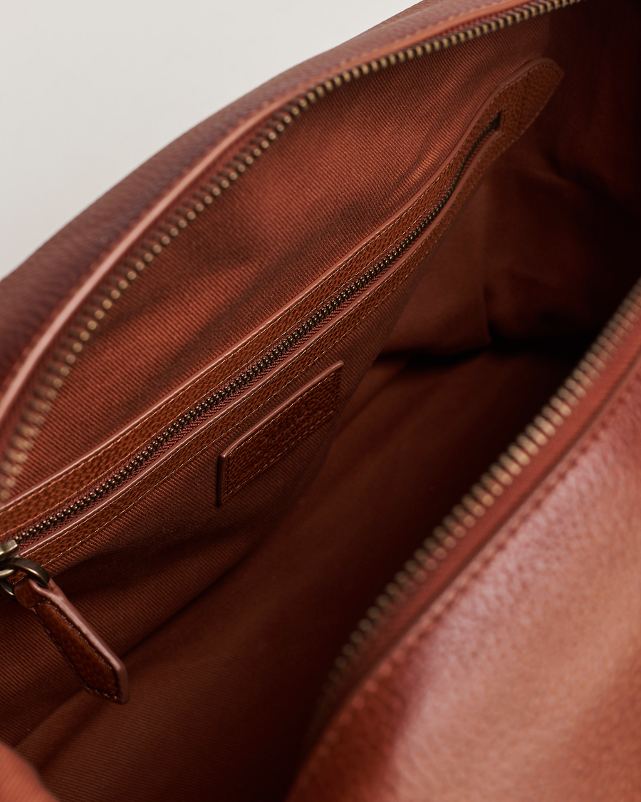 Homme | Polo Ralph Lauren Pebble Leather Duffle Bag Saddle Brown | Polo Ralph Lauren | Pebble Leather Duffle Bag Saddle Brown