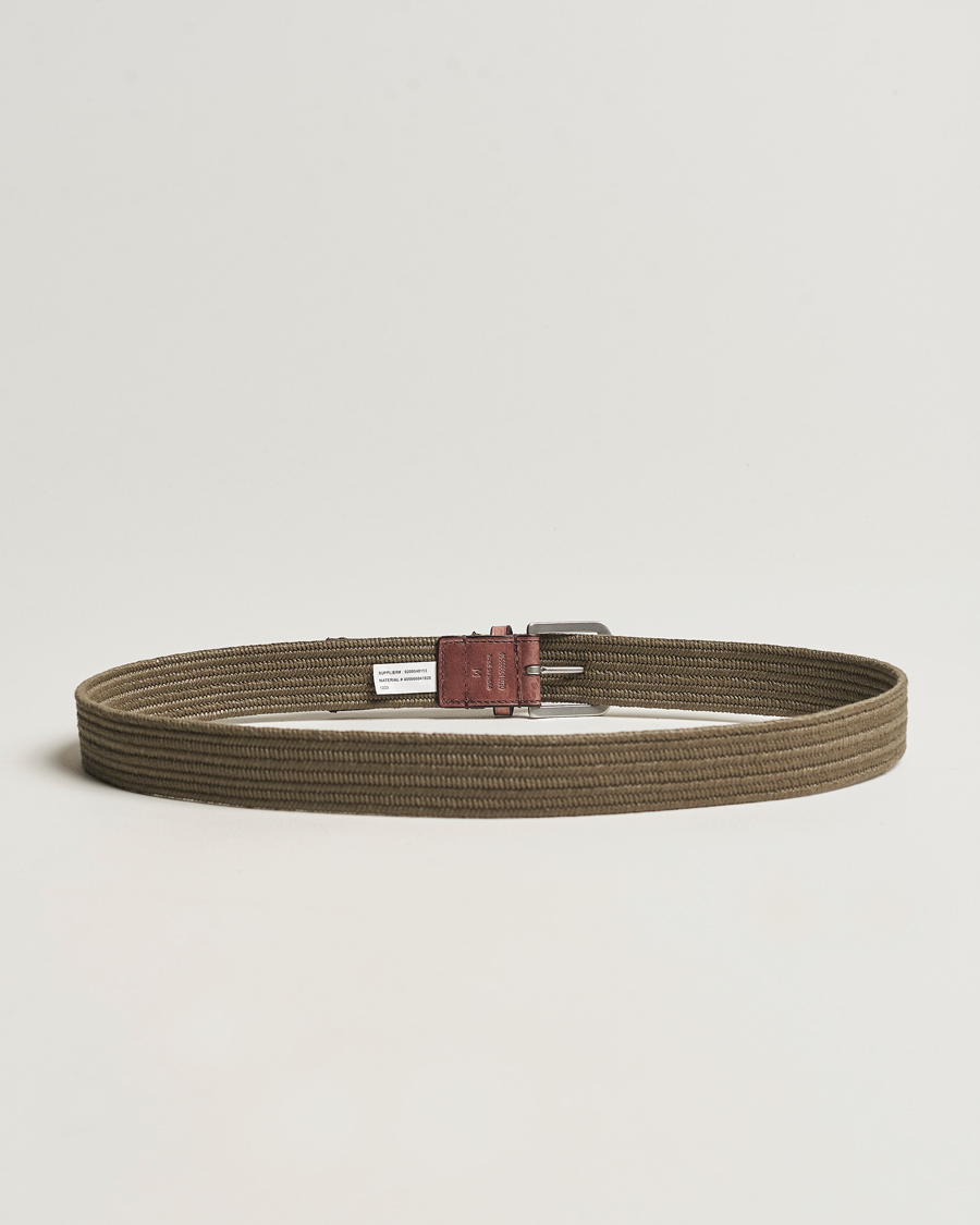 Homme | Ceintures Tissées | Polo Ralph Lauren | Braided Cotton Elastic Belt Company Olive