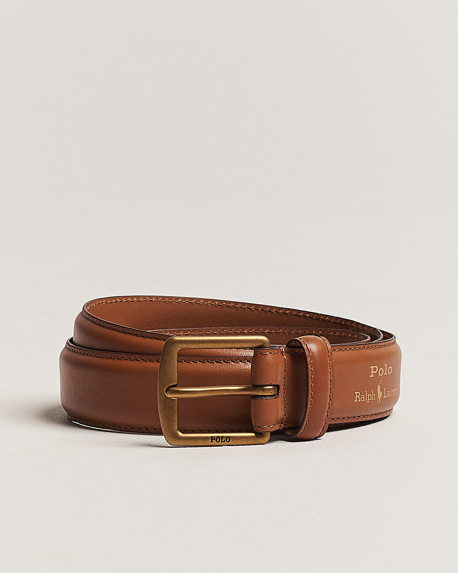 Homme | Polo Ralph Lauren Smooth Leather Belt Tan | Polo Ralph Lauren | Smooth Leather Belt Tan