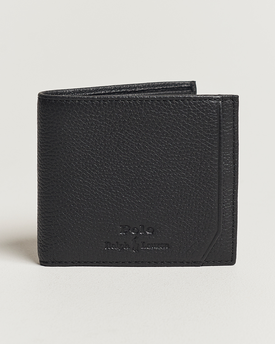 Homme | Polo Ralph Lauren Pebbled Leather Billfold Wallet Black | Polo Ralph Lauren | Pebbled Leather Billfold Wallet Black