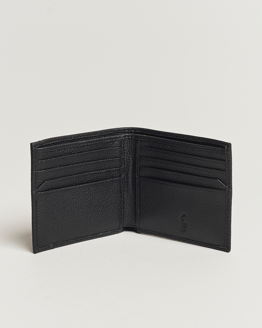 Homme | Portefeuilles | Polo Ralph Lauren | Pebbled Leather Billfold Wallet Black