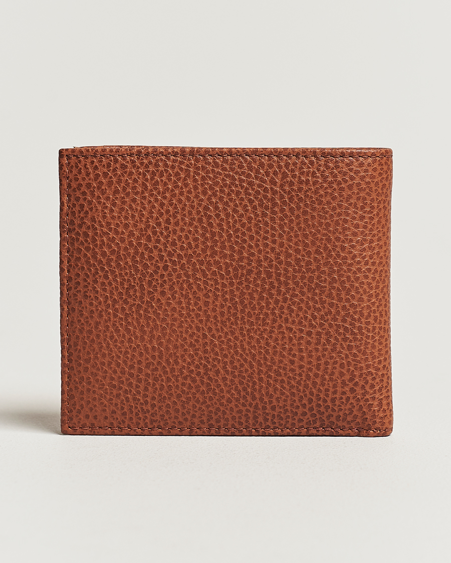 Homme | Polo Ralph Lauren Pebbled Leather Billfold Wallet Saddle Brown | Polo Ralph Lauren | Pebbled Leather Billfold Wallet Saddle Brown