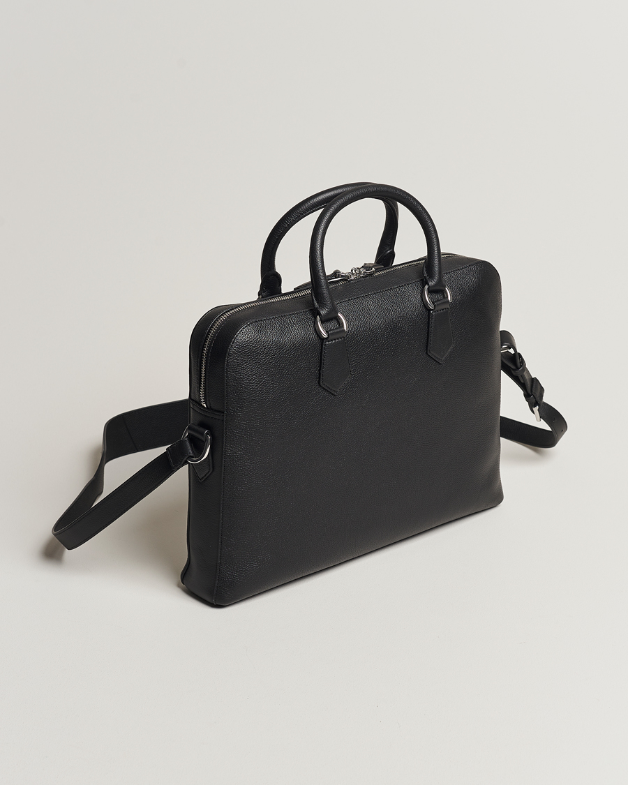 Homme | Polo Ralph Lauren Pebble Leather Briefcase Black | Polo Ralph Lauren | Pebble Leather Briefcase Black