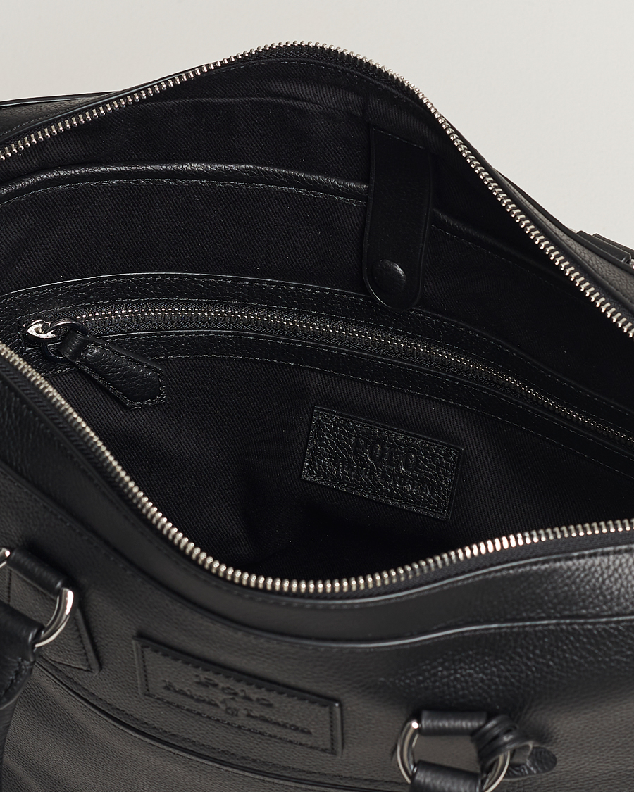 Homme | Polo Ralph Lauren Pebble Leather Briefcase Black | Polo Ralph Lauren | Pebble Leather Briefcase Black