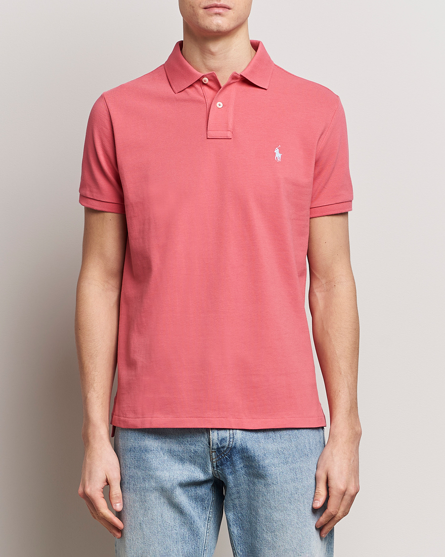 Homme | Polos À Manches Courtes | Polo Ralph Lauren | Custom Slim Fit Polo Pale Red