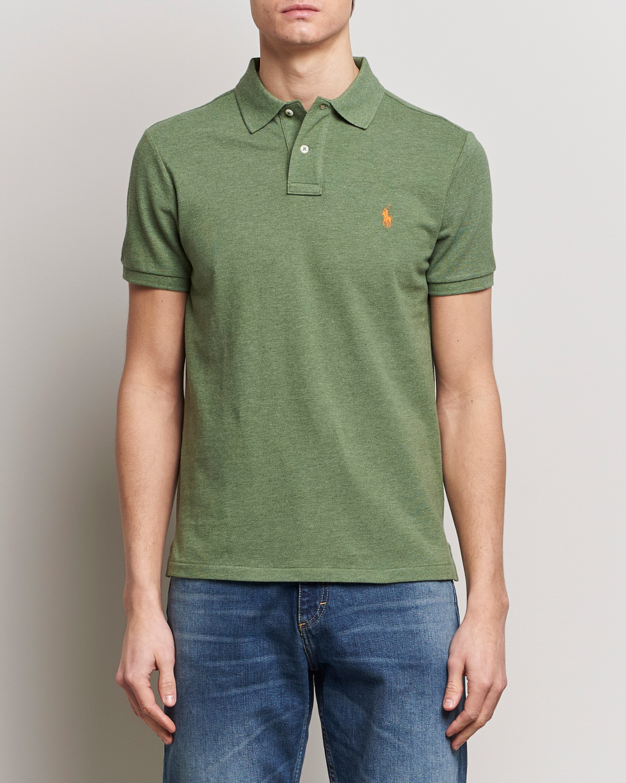 Homme | Polos À Manches Courtes | Polo Ralph Lauren | Custom Slim Fit Polo Cargo Green Heather