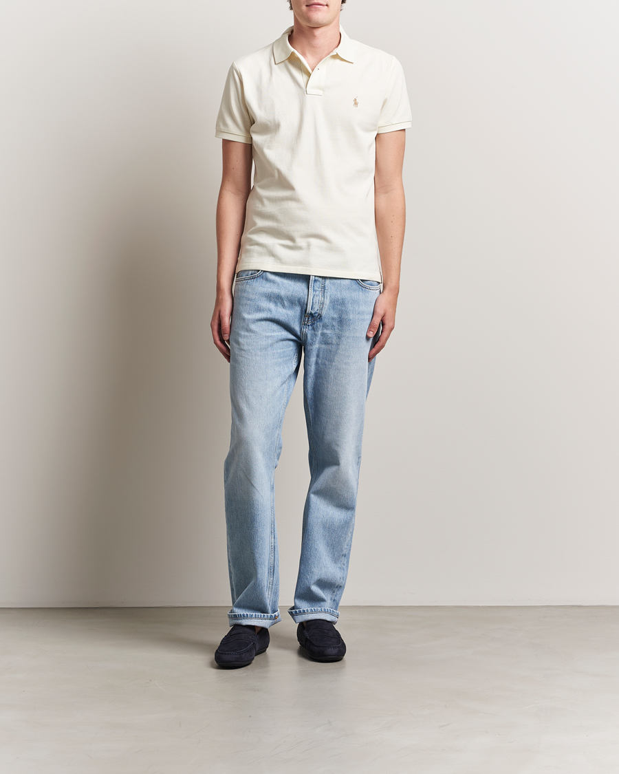 Homme | Polos | Polo Ralph Lauren | Custom Slim Fit Polo Parchment Cream