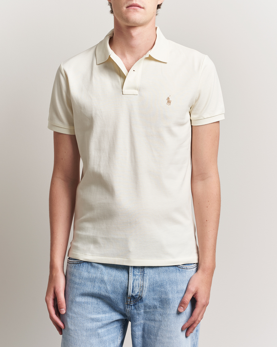 Homme | Polos | Polo Ralph Lauren | Custom Slim Fit Polo Parchment Cream