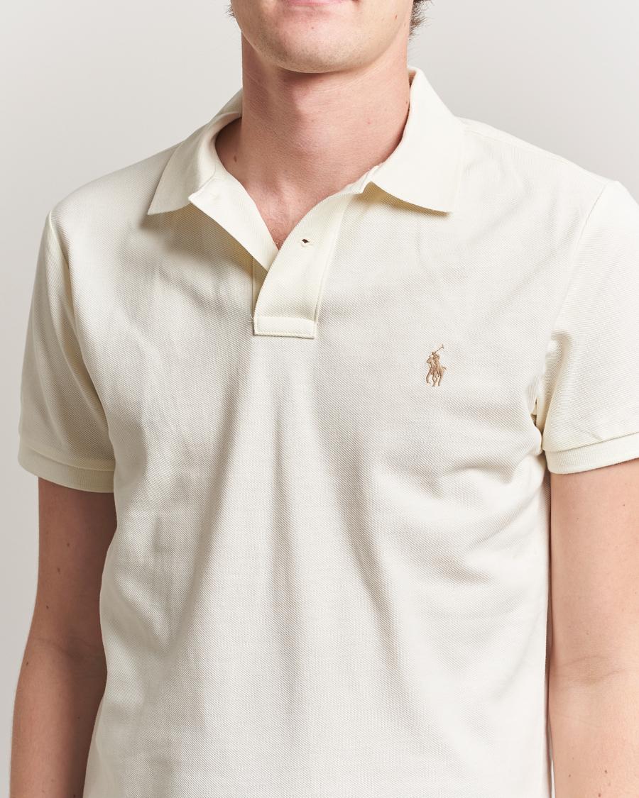 Homme | Polos | Polo Ralph Lauren | Custom Slim Fit Polo Parchment Cream
