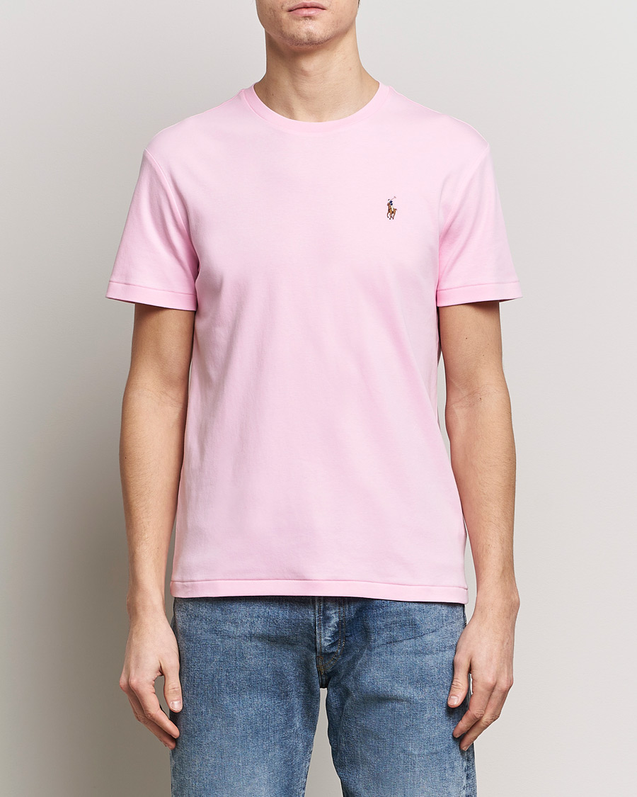 Homme | T-shirts À Manches Courtes | Polo Ralph Lauren | Luxury Pima Cotton Crew Neck T-Shirt Caramel Pink
