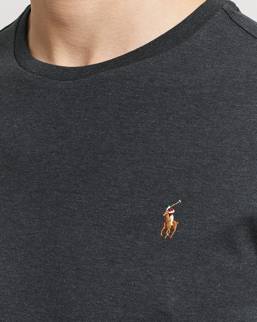 Homme | T-shirts | Polo Ralph Lauren | Luxury Pima Cotton Crew Neck T-Shirt Black Heather