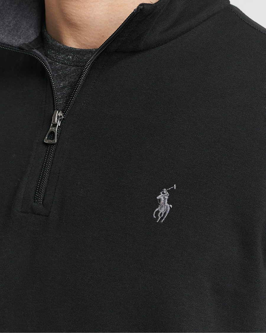 Homme | Pulls Et Tricots | Polo Ralph Lauren | Double Knit Half-Zip Sweater Polo Black