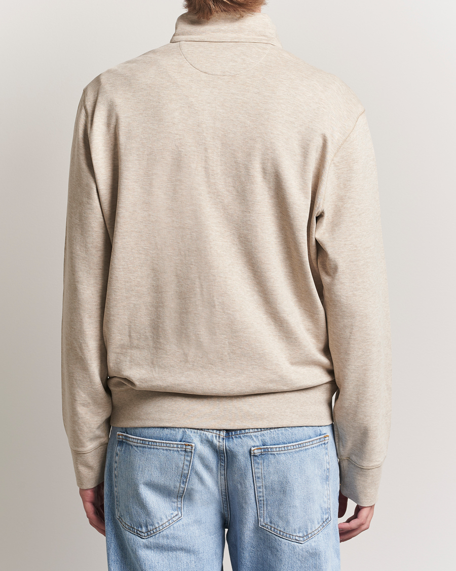 Homme | Pulls Et Tricots | Polo Ralph Lauren | Double Knit Half-Zip Sweater Tuscan Beige Heather
