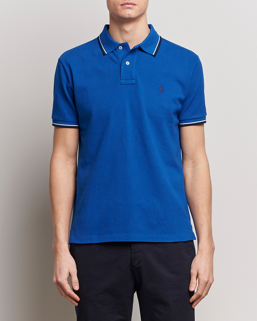 Homme | Polos À Manches Courtes | Polo Ralph Lauren | Custom Slim Fit Tipped Polo Heritage Blue